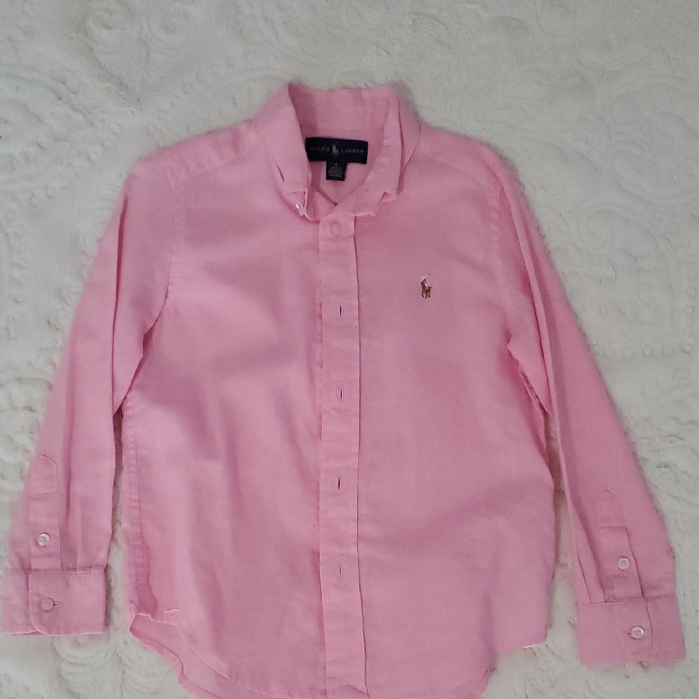 Ralph Lauren Pink Button Down Shirt Classic Cotton
